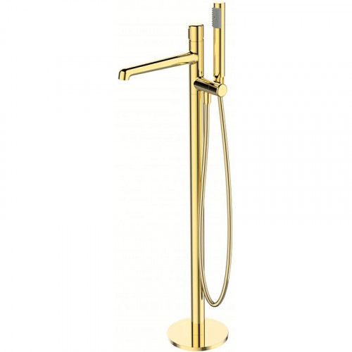 Смеситель для ванны BelBagno Uno UNO-FMT-ORO Золото латунь на пол