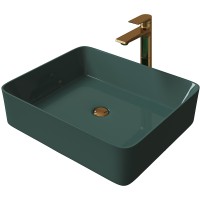 Раковина-чаша Grossman 48 GR-3016OLM Светло-зеленая матовая фаянс накладная