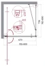 Душевой уголок BelBagno Marmi 80x80 MARMI-A-1-80-C-Cr профиль Хром стекло прозрачное