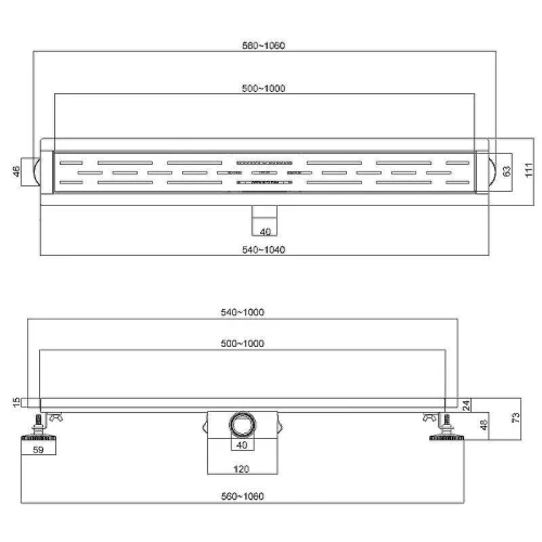 Душевой лоток Esbano Meta 80 M-NICE-80MC ESTRMETNICE80MC с решеткой Хром матовый