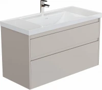 Тумба под раковину Aquanet Nova Lite 2.0 110 346328 подвесная цвет Бежевый