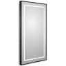 Зеркало BelBagno Kraft 50 SPC-KRAFT-500-900-LED-TCH-WARM-NERO с подсветкой Черное с сенсорным выключателем и подогревом стекло