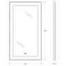 Зеркало BelBagno Kraft 50 SPC-KRAFT-500-900-LED-TCH-WARM-NERO с подсветкой Черное с сенсорным выключателем и подогревом стекло