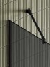 Душевая перегородка Maybah Glass MGD-724-6у 690x1950 в узком профиле Черный стекло графитовое матовое