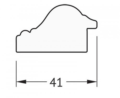 Зеркало Evoform Definite 47х37 BY 1342 в багетной раме - Мельхиор 41 мм