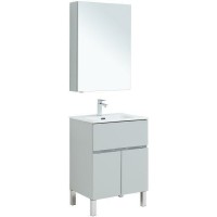 Комплект мебели для ванной Aquanet Алвита New 60 274530 Серый матовый МДФ / ЛДСП