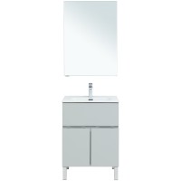 Комплект мебели для ванной Aquanet Алвита New 60 274530 Серый матовый МДФ / ЛДСП