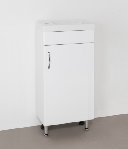 Тумба под раковину Style Line Эко Стандарт 1 Комо 40 Белый глянец МДФ / ЛДСП