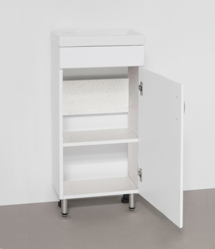 Тумба под раковину Style Line Эко Стандарт 1 Комо 40 Белый глянец МДФ / ЛДСП