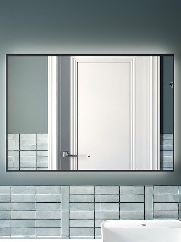 Зеркало DIWO Элиста 100 ЗЛП1738 с подсветкой цвет Черный с бесконтактным выключателем