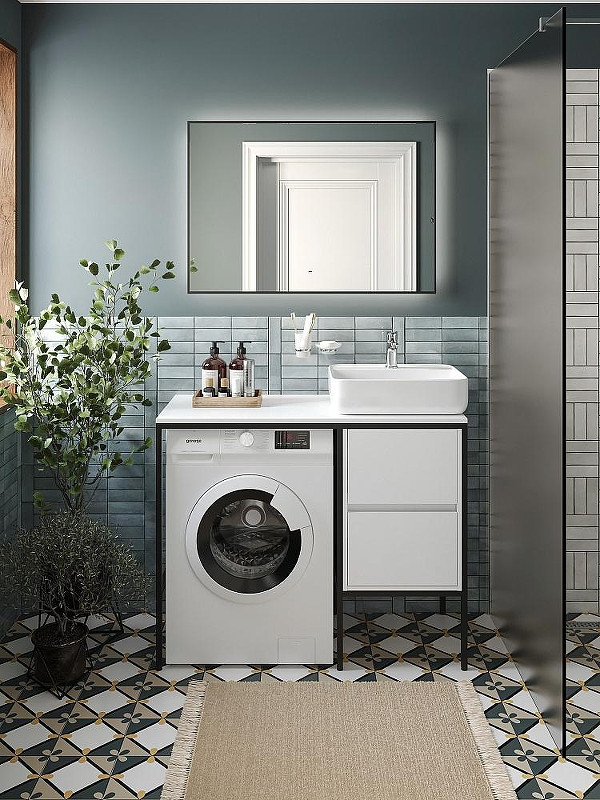 Зеркало DIWO Элиста 100 ЗЛП1738 с подсветкой цвет Черный с бесконтактным выключателем