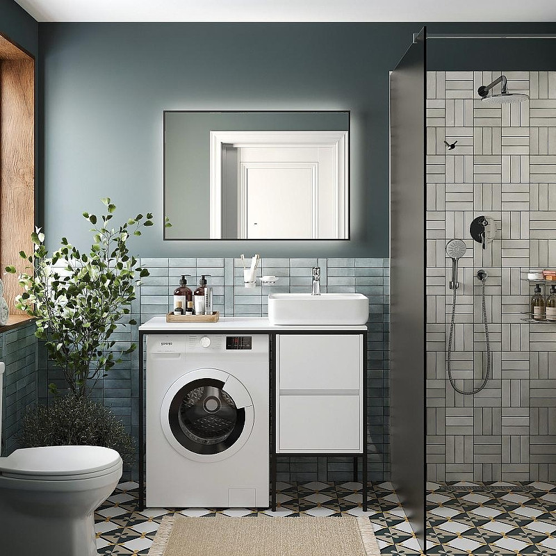 Зеркало DIWO Элиста 100 ЗЛП1738 с подсветкой цвет Черный с бесконтактным выключателем