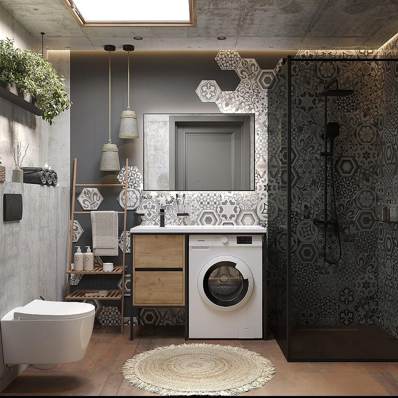 Зеркало DIWO Элиста 100 ЗЛП1738 с подсветкой цвет Черный с бесконтактным выключателем