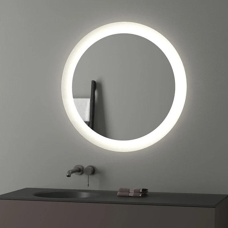 Зеркало Evoform Ledshine d80 BY 2525 с подсветкой 19.5 W - без выключателя - нейтральный белый свет стекло
