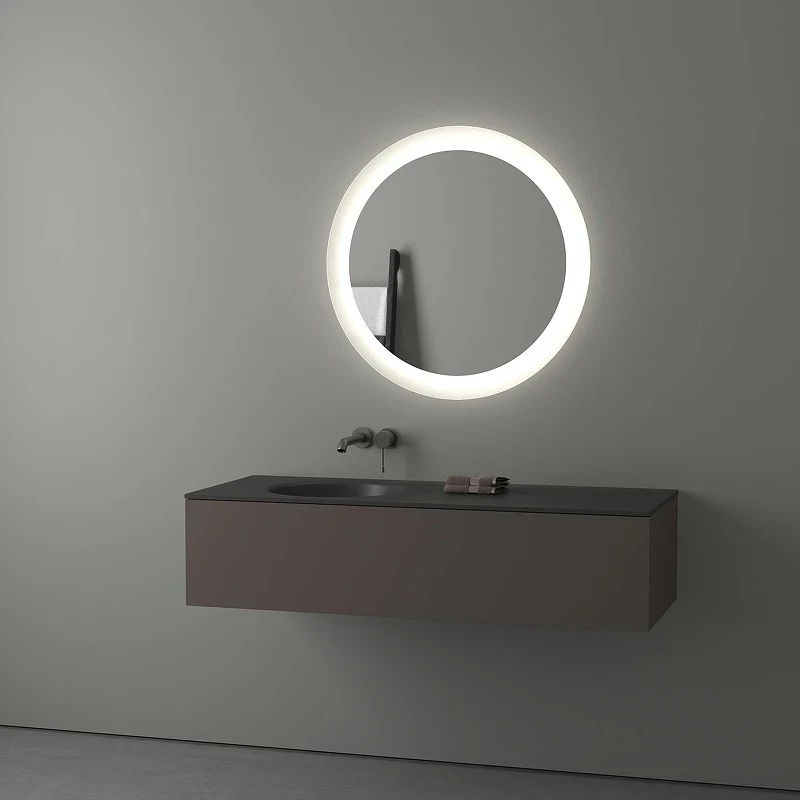 Зеркало Evoform Ledshine d80 BY 2525 с подсветкой 19.5 W - без выключателя - нейтральный белый свет стекло