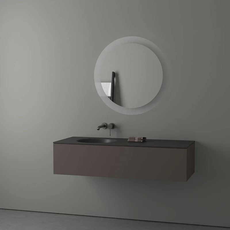 Зеркало Evoform Ledshine d80 BY 2525 с подсветкой 19.5 W - без выключателя - нейтральный белый свет стекло
