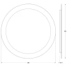 Зеркало Evoform Ledshine d80 BY 2525 с подсветкой 19.5 W - без выключателя - нейтральный белый свет стекло
