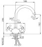 Смеситель для кухни Frap H19-5 F4019-5 Сатин силумин