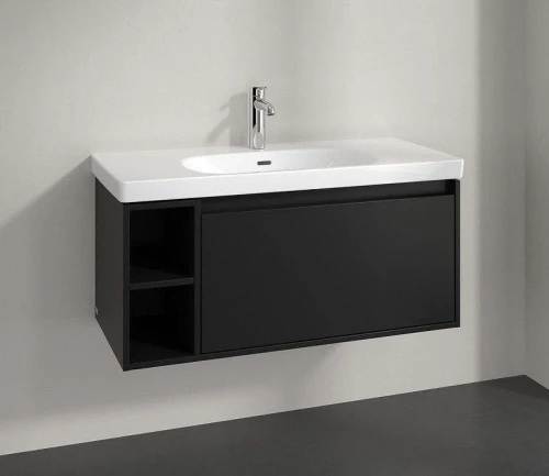 Тумба под раковину Villeroy&Boch Skyla 100 C79000VL подвесная цвет Черный матовый