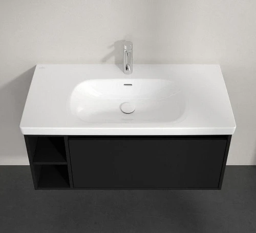 Тумба под раковину Villeroy&Boch Skyla 100 C79000VL подвесная цвет Черный матовый