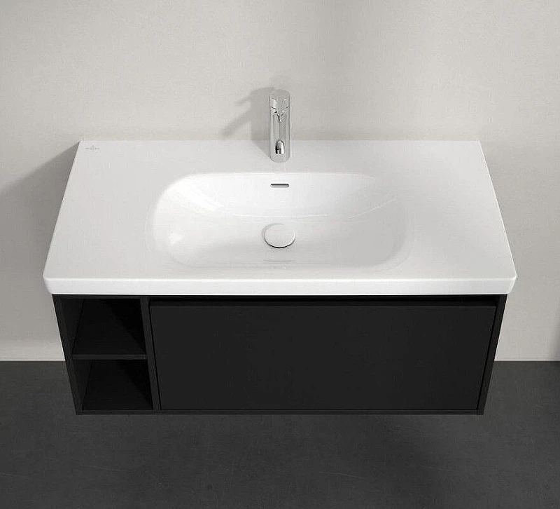 Тумба под раковину Villeroy&Boch Skyla 100 C79000VL подвесная цвет Черный матовый