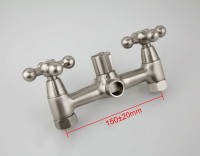 Смеситель для ванны Frap H19-5 F2619-5 универсальный Сатин латунь на стену