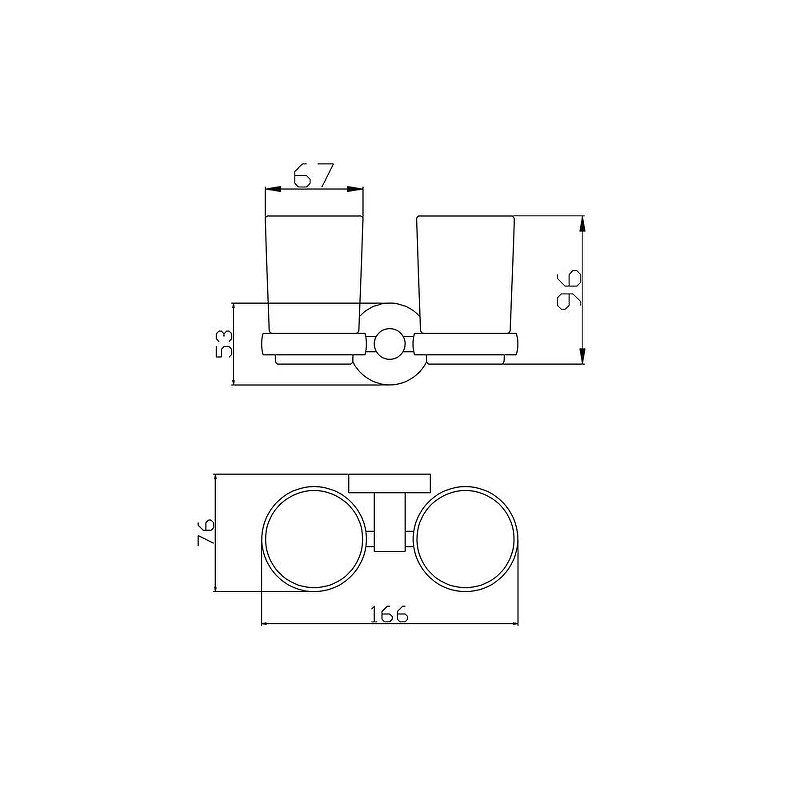 Стакан для зубных щеток Rav Slezak Colorado COA0202Z двойной цвет Золотистый