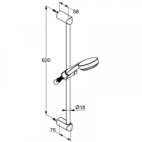 Душевой гарнитур Kludi Logo 6816005-00 Хром латунь на стену