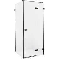 Душевой уголок New Trendy Avexa Black 80х110 R EXK-1569 профиль Черный стекло прозрачное