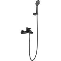 Смеситель для ванны Aquatek Лира AQ1449MB Черный матовый латунь на стену