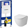 Комплект унитаза Grossman GR-4455S с инсталляцией Geberit Duofix Sigma UP320 111.300.00.5 с сиденьем Микролифт фаянс подвесной