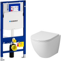 Комплект унитаза Grossman GR-4455S с инсталляцией Geberit Duofix Sigma UP320 111.300.00.5 с сиденьем Микролифт фаянс подвесной