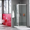 Душевой уголок WasserKRAFT Salm 90x80 27I20 профиль Хром стекло прозрачное
