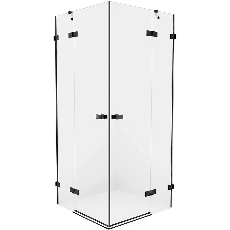 Душевой уголок New Trendy Avexa Black 80х90 EXK-1609 профиль Черный стекло прозрачное