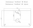 Столешница под раковину Corozo Алабама 100 SD-00001631 цвет Черный
