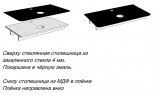 Столешница под раковину Corozo Алабама 100 SD-00001631 цвет Черный