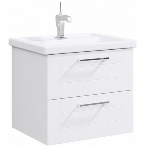 Тумба под раковину Aqwella Манчестер 60 MAN01062 подвесная Белый глянец МДФ / ЛДСП
