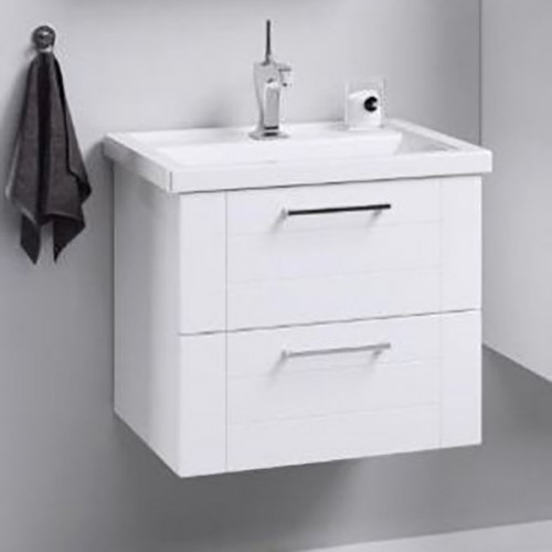 Тумба под раковину Aqwella Манчестер 60 MAN01062 подвесная Белый глянец МДФ / ЛДСП