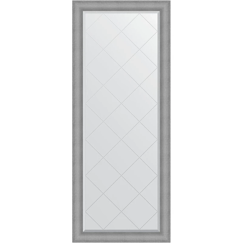 Зеркало Evoform Exclusive-G Floor 202х82 BY 6389 с гравировкой в багетной раме - Серебряная кольчуга 88 мм стекло