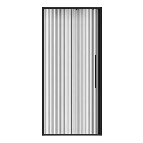 Душевая дверь Niagara Nova 100 L NG-84-L10FHB профиль Черный матовый стекло рифленое