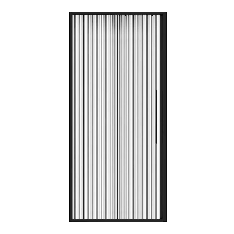 Душевая дверь Niagara Nova 100 L NG-84-L10FHB профиль Черный матовый стекло рифленое
