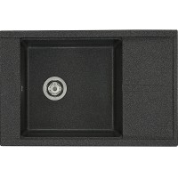 Кухонная мойка Aquaton Делия 78 1A715132DE210 Графит искусственный камень (литьевой мрамор) встраиваемый