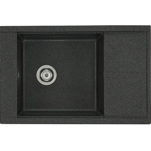 Кухонная мойка Aquaton Делия 78 1A715132DE210 Графит искусственный камень (литьевой мрамор) встраиваемый