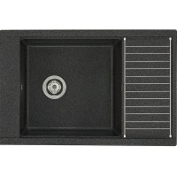 Кухонная мойка Aquaton Делия 78 1A715132DE210 Графит искусственный камень (литьевой мрамор) встраиваемый