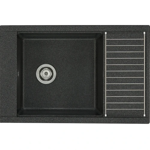 Кухонная мойка Aquaton Делия 78 1A715132DE210 Графит искусственный камень (литьевой мрамор) встраиваемый