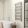 Водяной полотенцесушитель Terminus Линц П10 500x800 4630080268388 Хром, нижнее подключение, G 1/2" ВР, с комплектом вентилей нержавеющая сталь