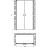Душевая дверь Berges Legos LS-3 120 062027 профиль Хром стекло прозрачное