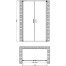 Душевая дверь Berges Legos LS-3 120 062027 профиль Хром стекло прозрачное