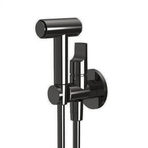 Гигиенический душ со смесителем Fima Carlo Frattini Collettivita F2320/4CS цвет Черный хром брашированный