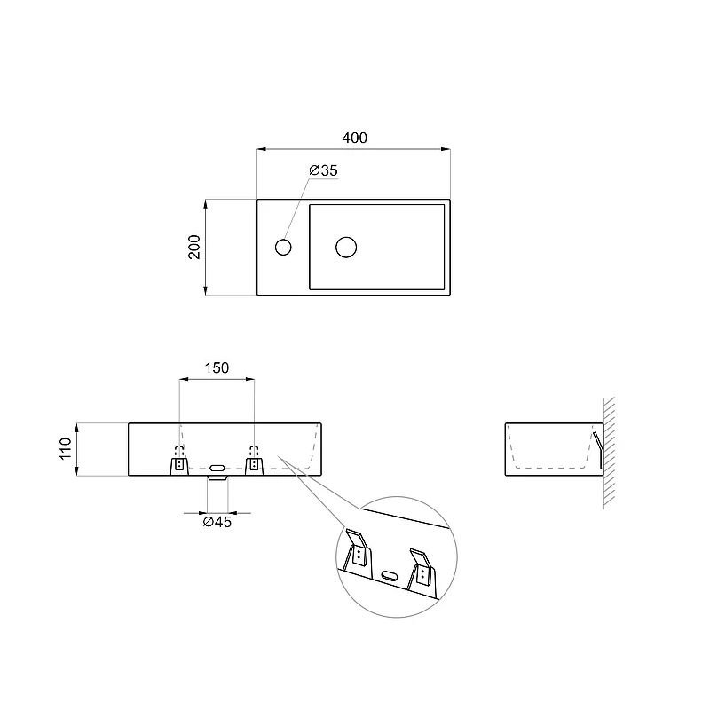 Раковина Lavinia Boho Bathroom Sink 40 L 33311025 цвет Белый глянцевый